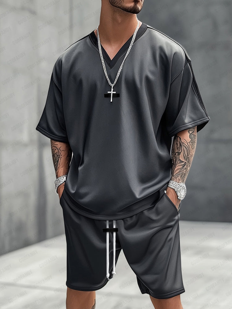 Simple Active T-Shirt Shorts Set
