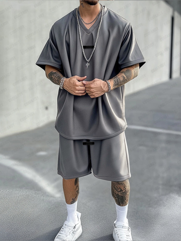 Athleisure Relaxed Fit T-Shirt Set