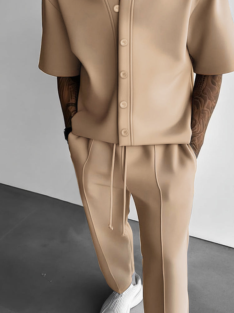 Elegant Versatile Shirt Pants Set