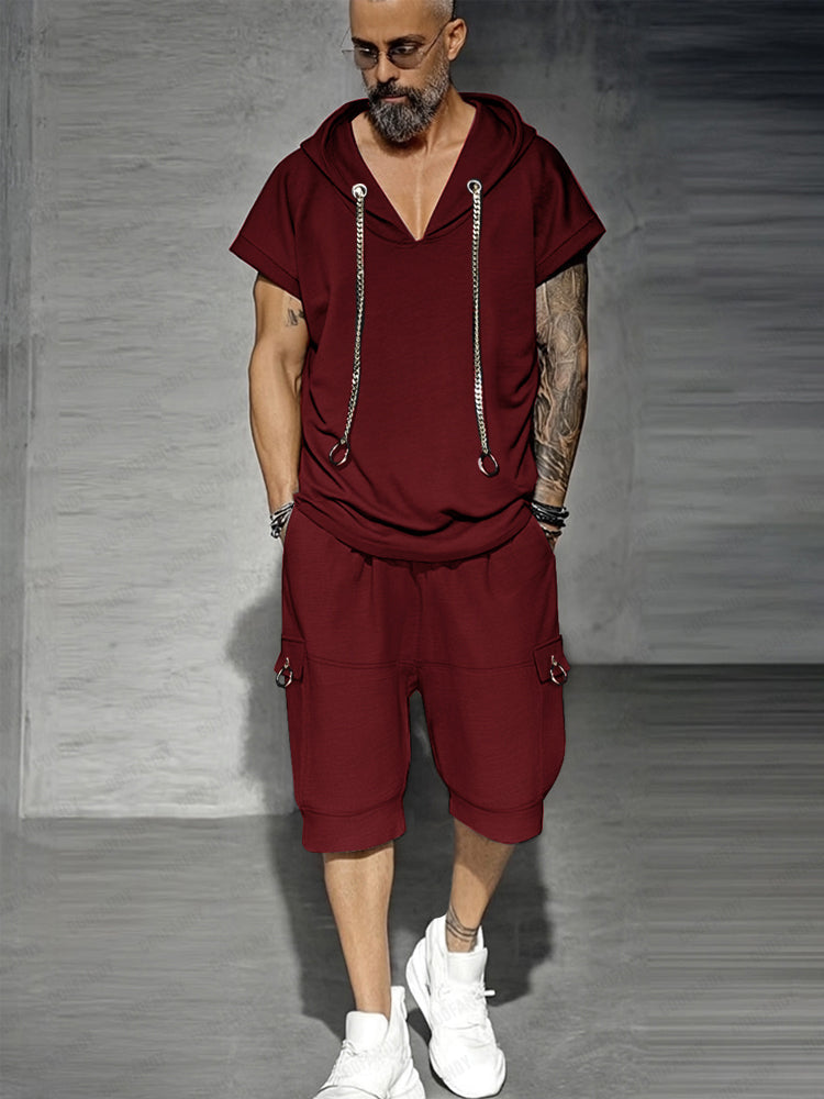 Urban Street Style Hooded Matching Set