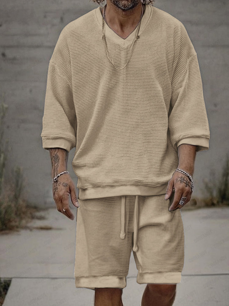 Daily Casual Textured 2-Piece Set
