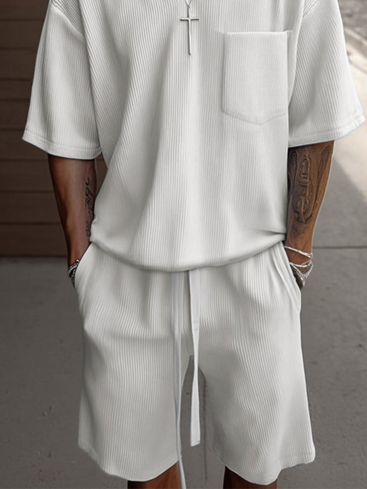 Summer Breathable Textured Casual Set