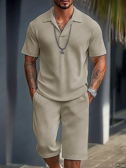 Comfort Stretch Textured Casual Set