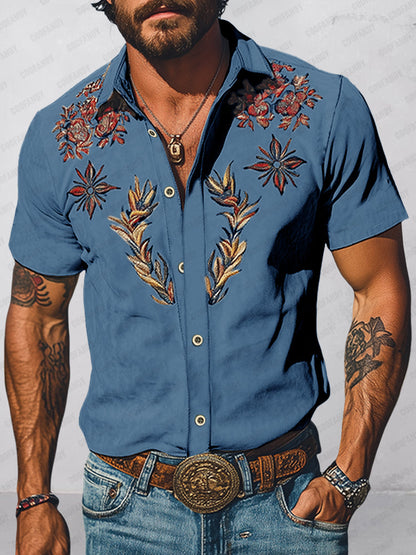 Western Inspired Embroidered Shirt