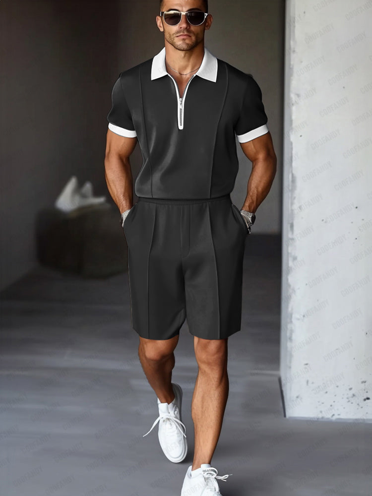 Easy Match Two-Tone Casual Set