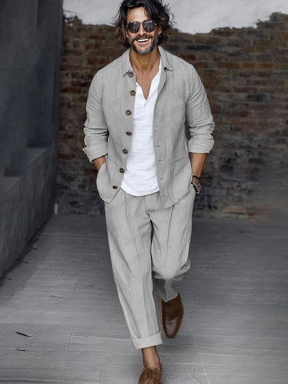 Easy Wear Cotton Linen Matching Set