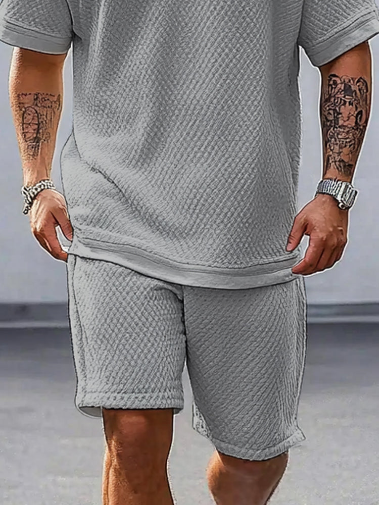 Breathable Waffle 2-Piece Athleisure Set