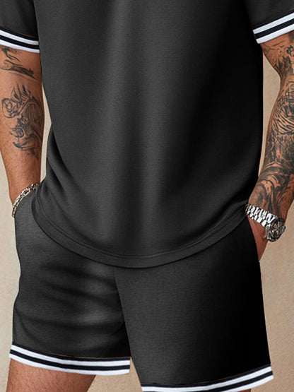 Athletic Contrast Trim 2-Piece Outfit