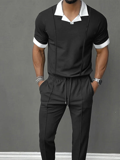 Trendy Contrast Design 2-Piece Set