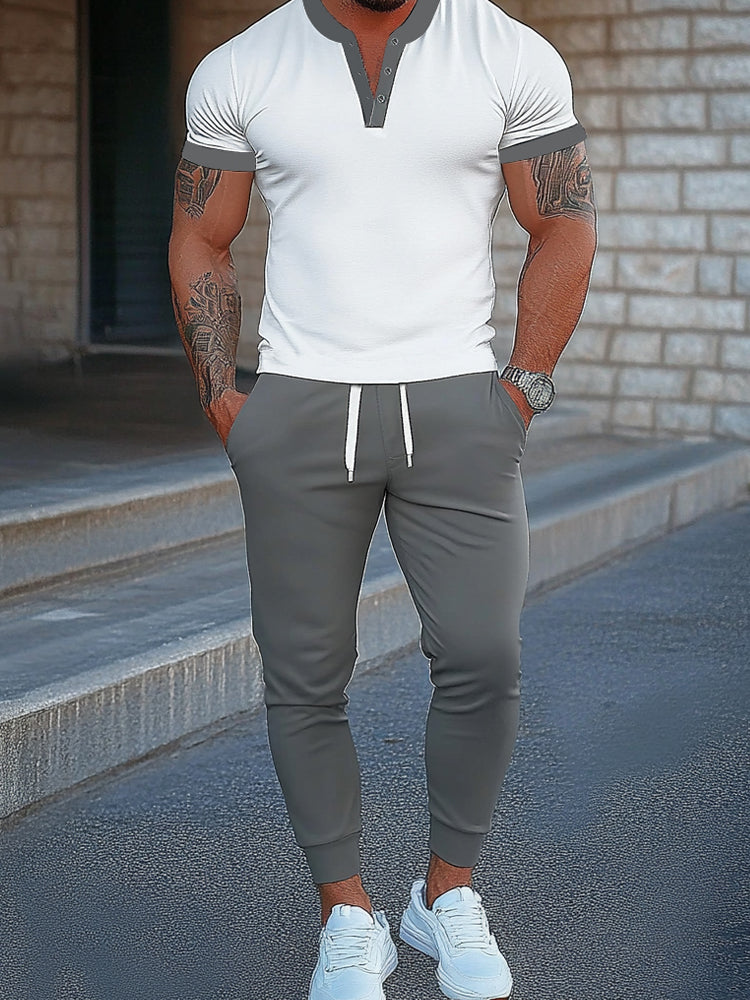 Urban Casual Two-Tone Matching Set
