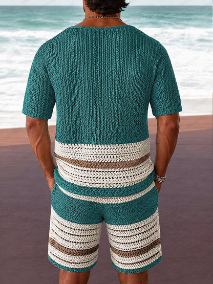 Trendy Breathable Knit Casual Set