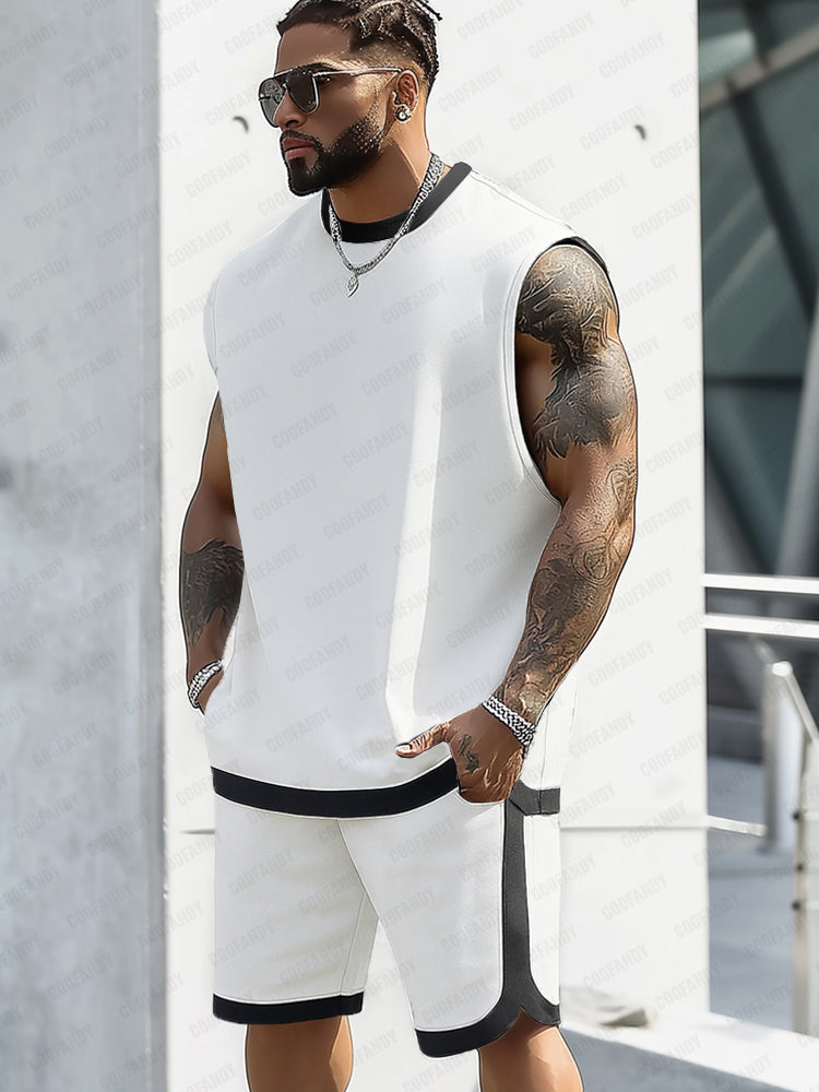 Athleisure Colorblock Trim Matching Set