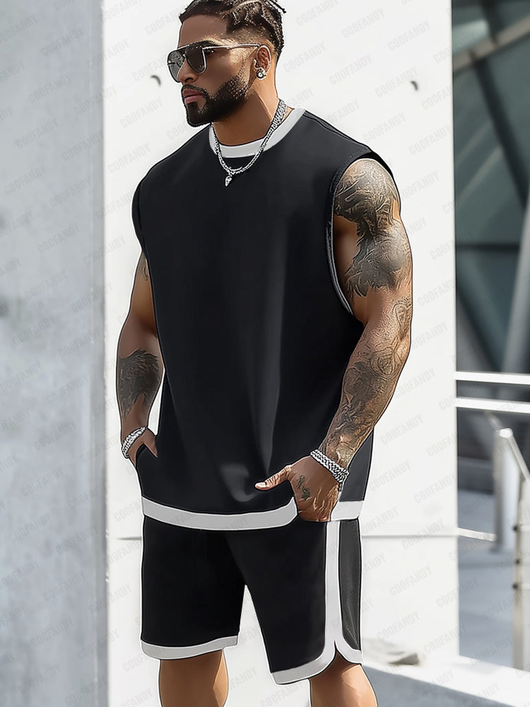 Athleisure Colorblock Trim Matching Set