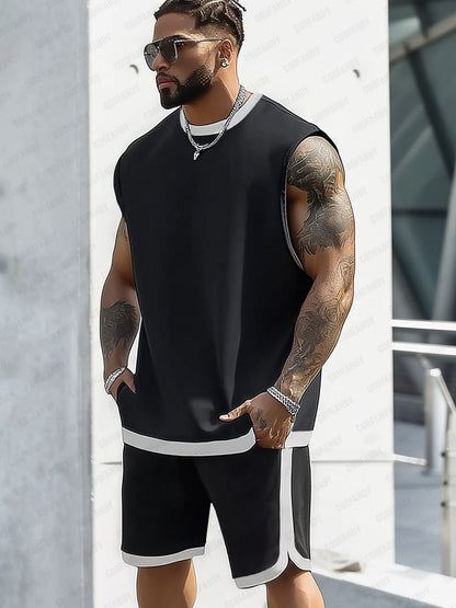 Athleisure Colorblock Trim Matching Set