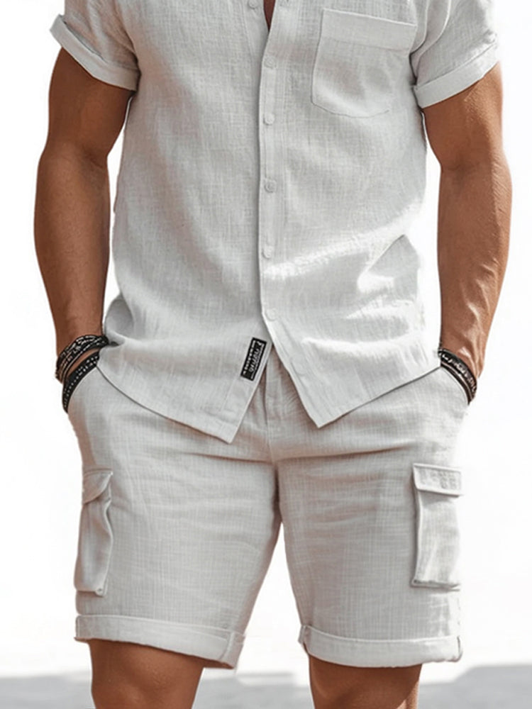 Versatile Style 100% Cotton Shirt Set