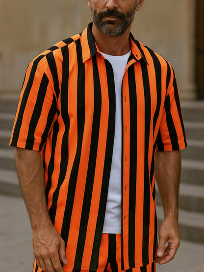 Stylish Eye Catching Stripe Matching Set