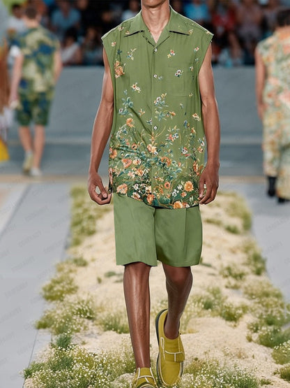 Fashion Floral Printed 2-Piece Set