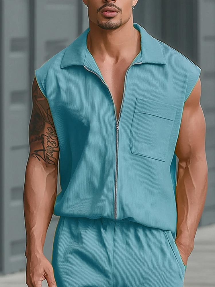 Quality Stripe Textured Matching Set