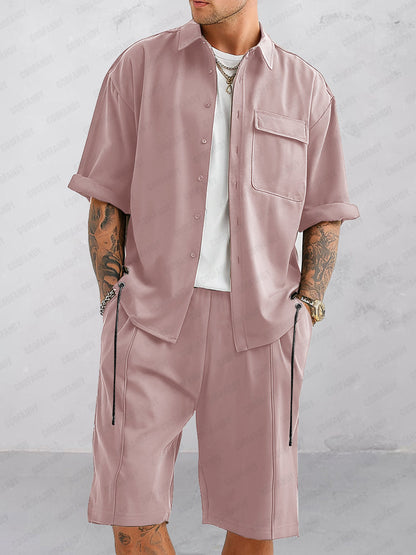 Fashion Essential Shirt Shorts Set