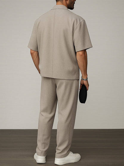 Modern Casual Thin Blazer Pants Set