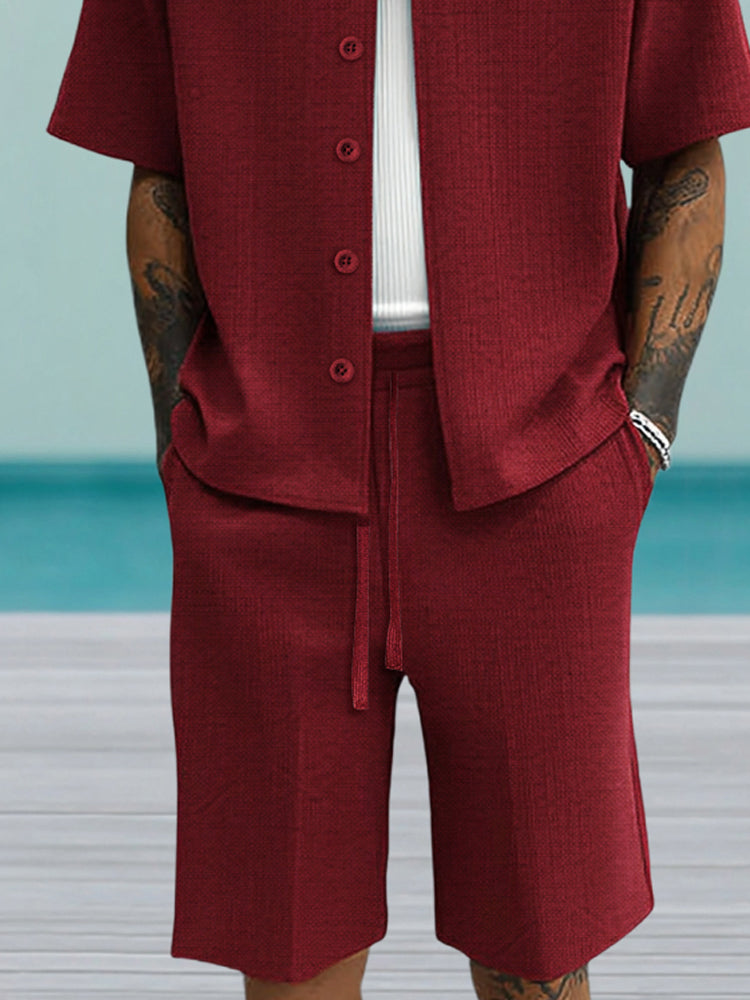 Comfortable Fit Shirt Shorts Set