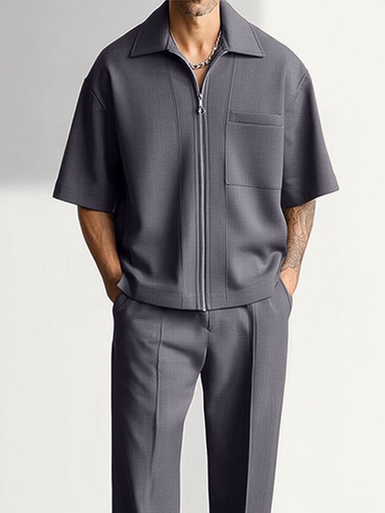 Simple Elegant Shirt Pants Set