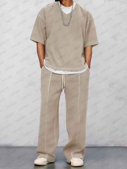 Loose Fit Fake T-shirt Pants Set