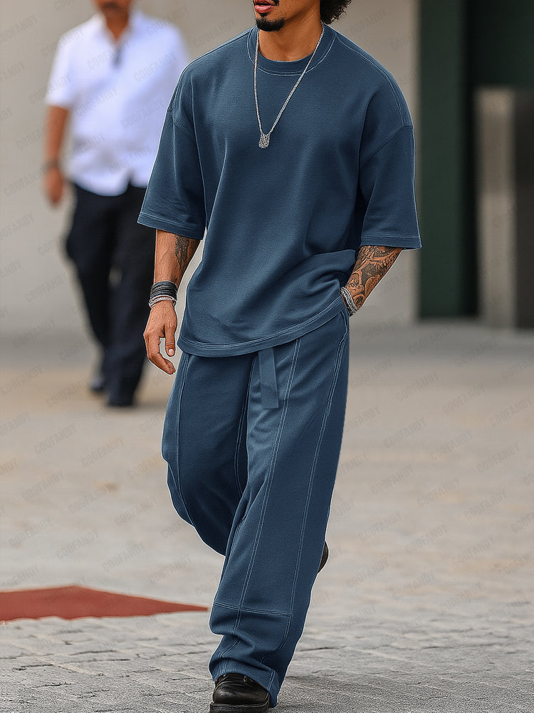 Simple Fashion T-Shirt Pants Set