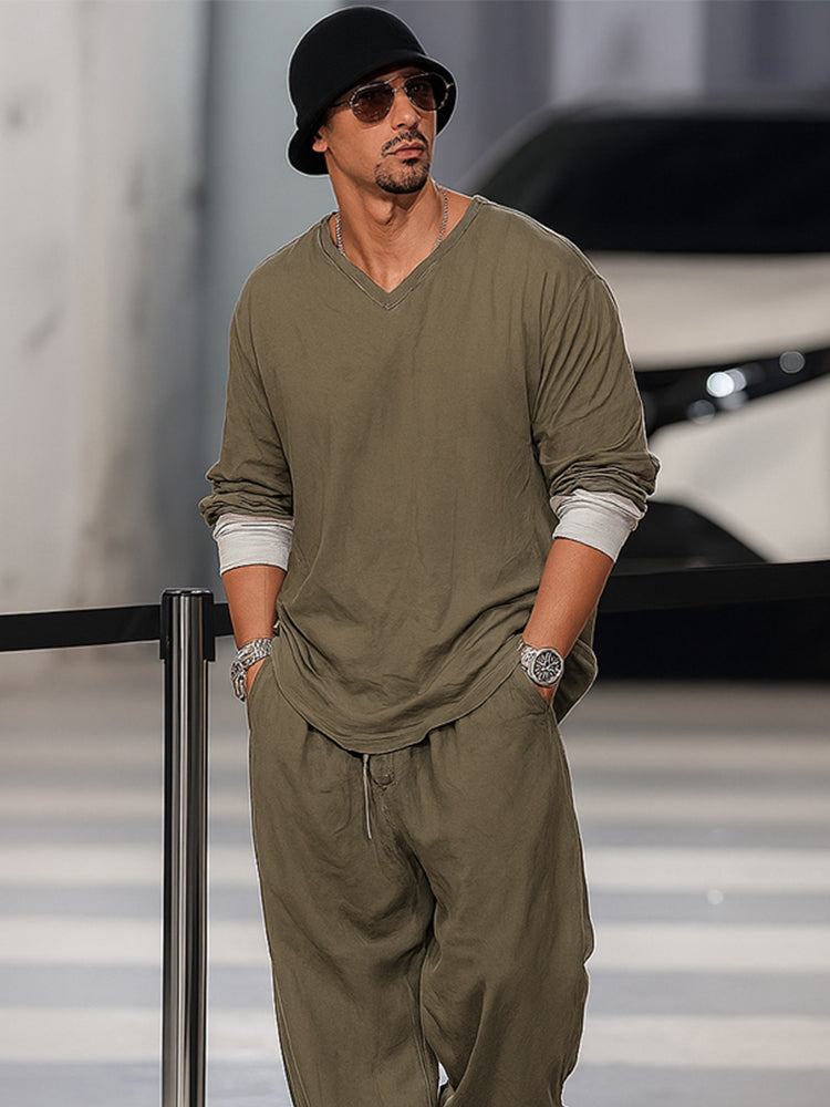 Relaxed Fit 2-Piece Streetwear Set