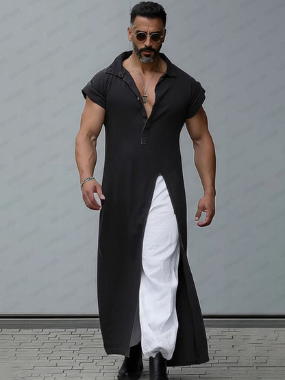 Fusion Style Slit Hem Longline Top