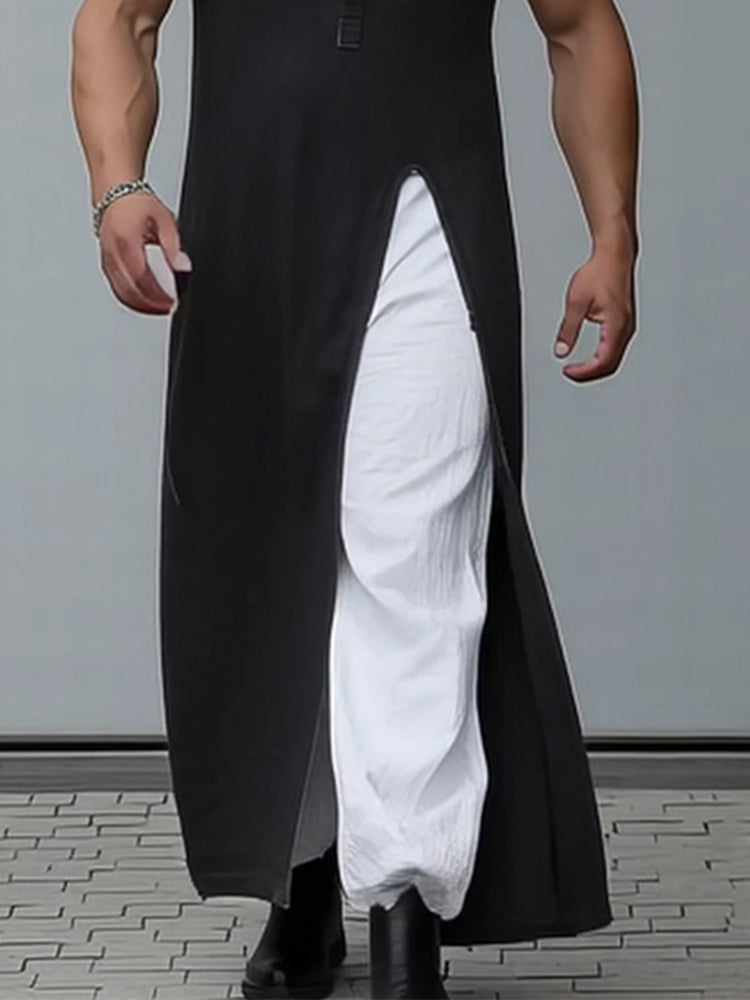 Fusion Style Slit Hem Longline Top