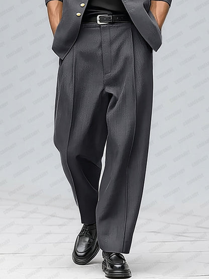 Urban Style Metallic Button Suit Set