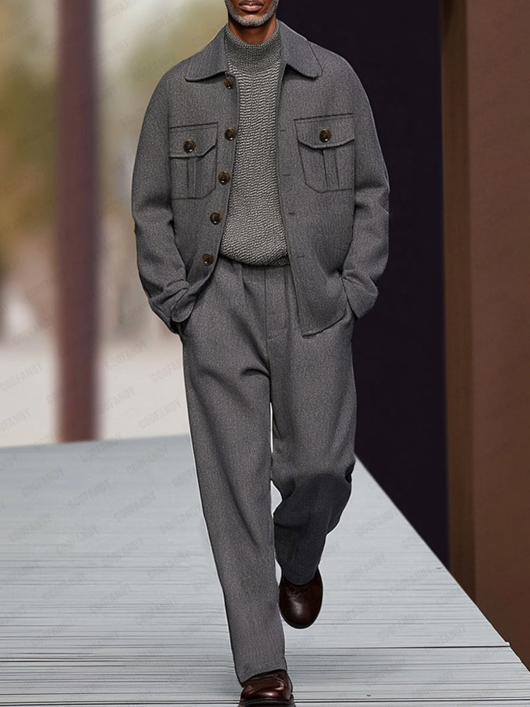 Refined Leisure Jacket Pants Set