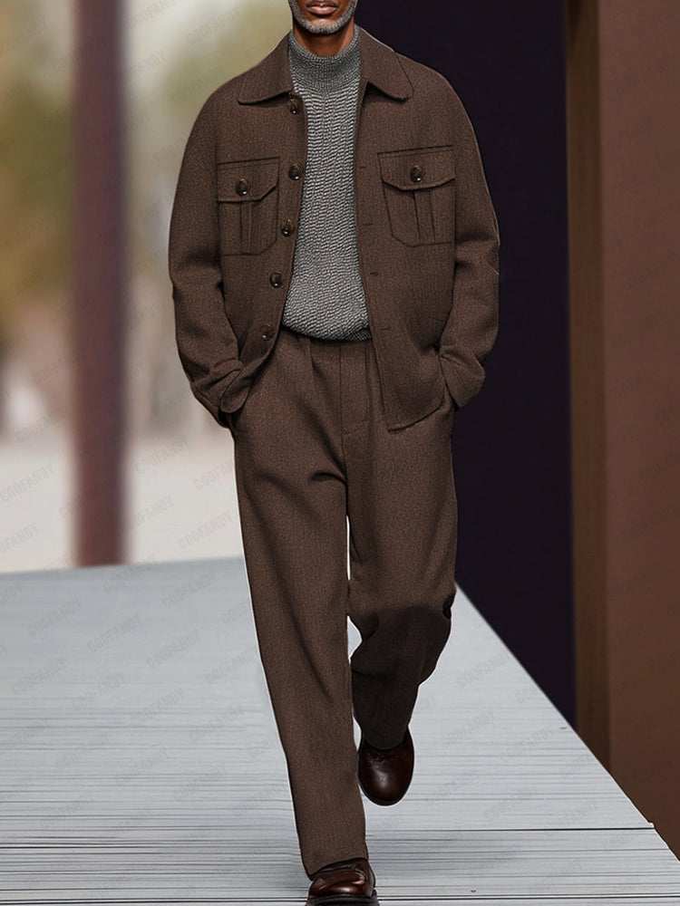 Refined Leisure Jacket Pants Set