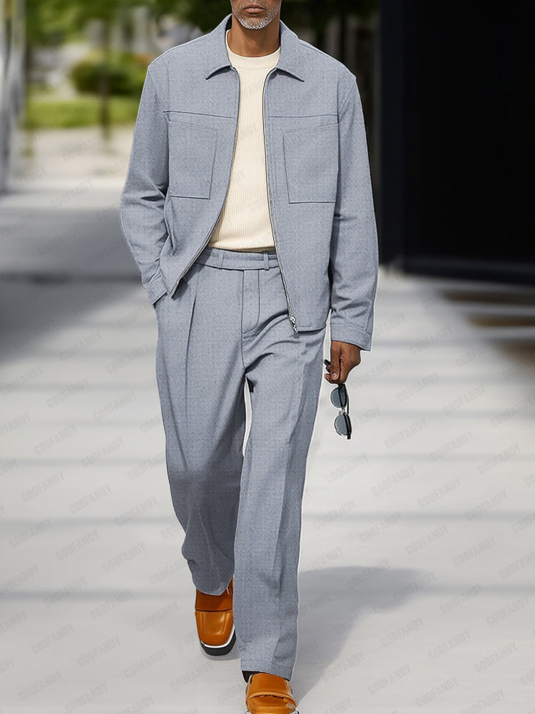 Classic Utility Dual Pocket Jacket Set