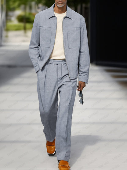 Classic Utility Dual Pocket Jacket Set