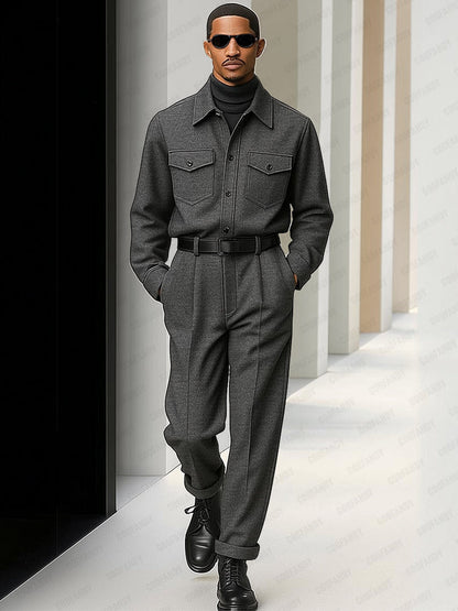 Sharp Casual Jacket Pants Matching Set