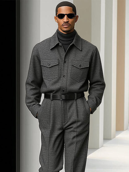 Sharp Casual Jacket Pants Matching Set
