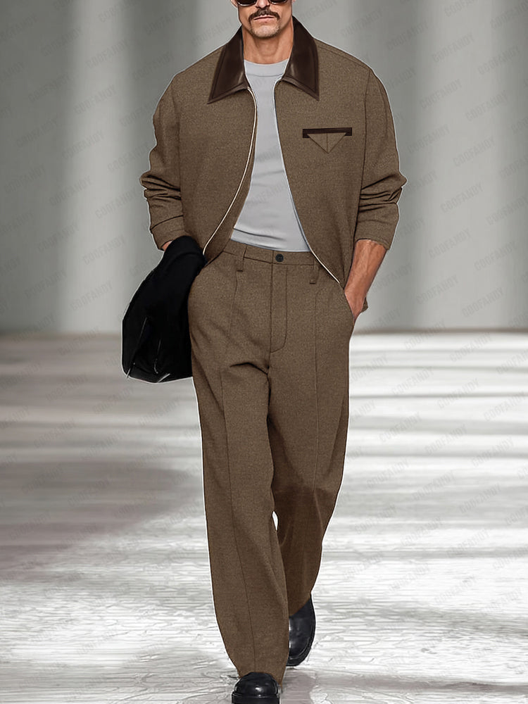 Vintage Style Jacket Pants Set