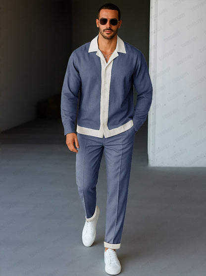 Everyday Casual Color Block Matching Set