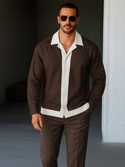 Everyday Casual Color Block Matching Set