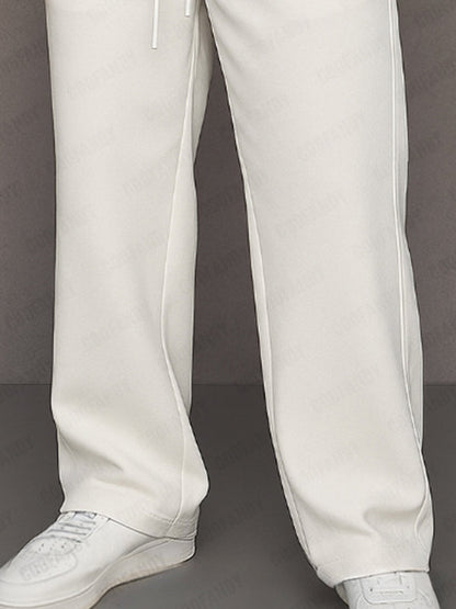 Casual Comfy Plaid Panel Sweatpants