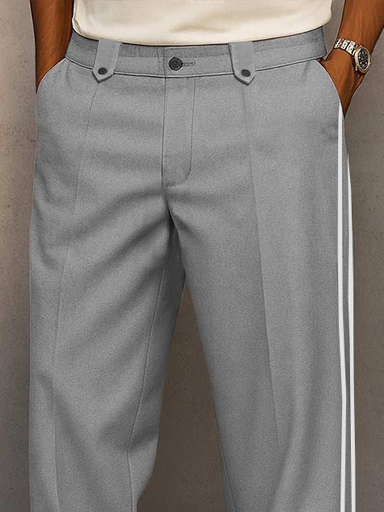 Relaxed Fit Side Stripe Suit Pants