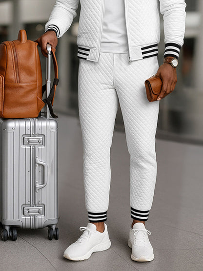 Smart Casual Plaid Textured Matching Set