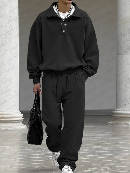 Casual Unrestricted Sweatshirt Pants Set