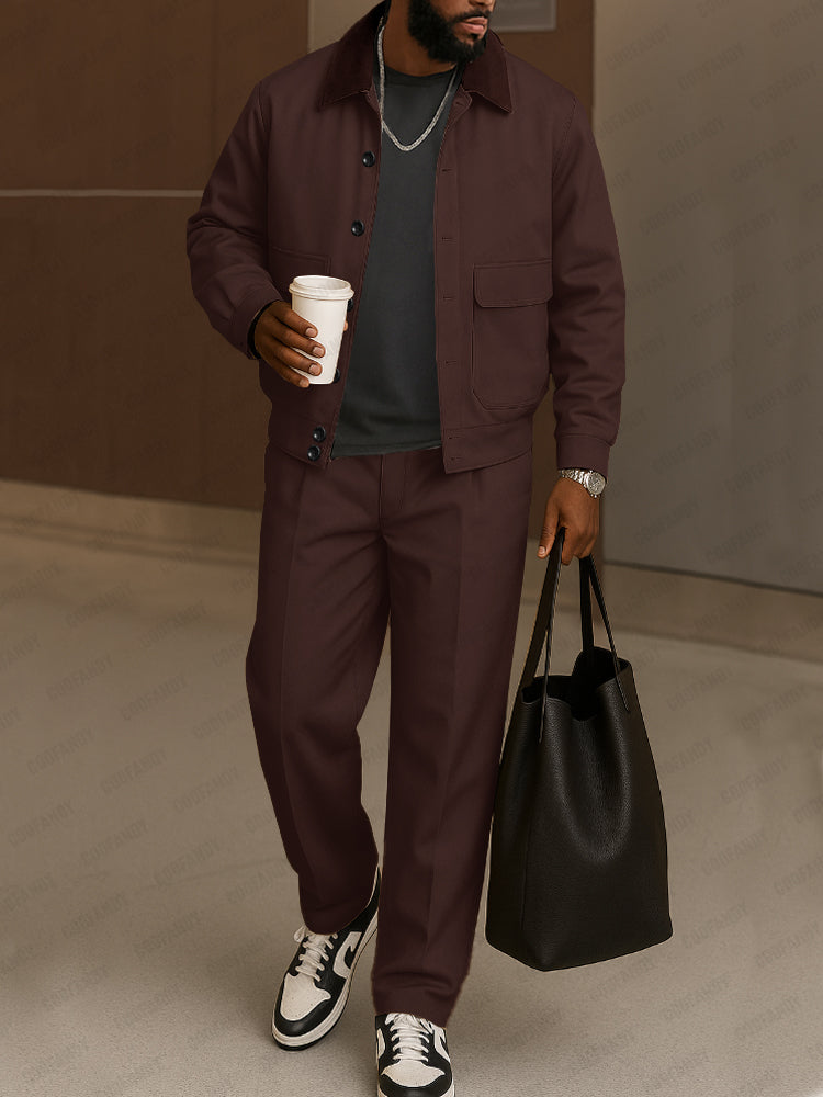 Smart Casual Versatile Jacket Pants Set