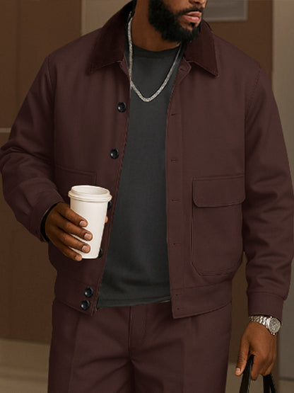Smart Casual Versatile Jacket Pants Set