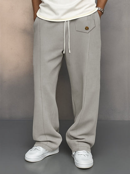 Premium Suede Elastic Waist Casual Pants