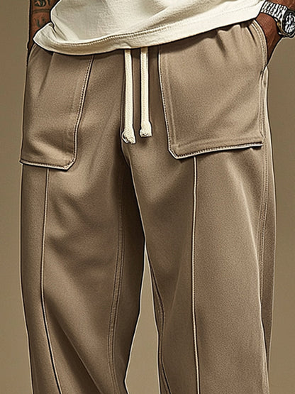 Comfy Utility Street Style Suede Pants