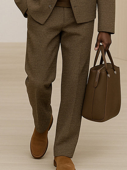 Elegant Designer Stand Collar Suit Set